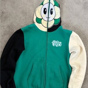 Kids Green and Cream Hoodie